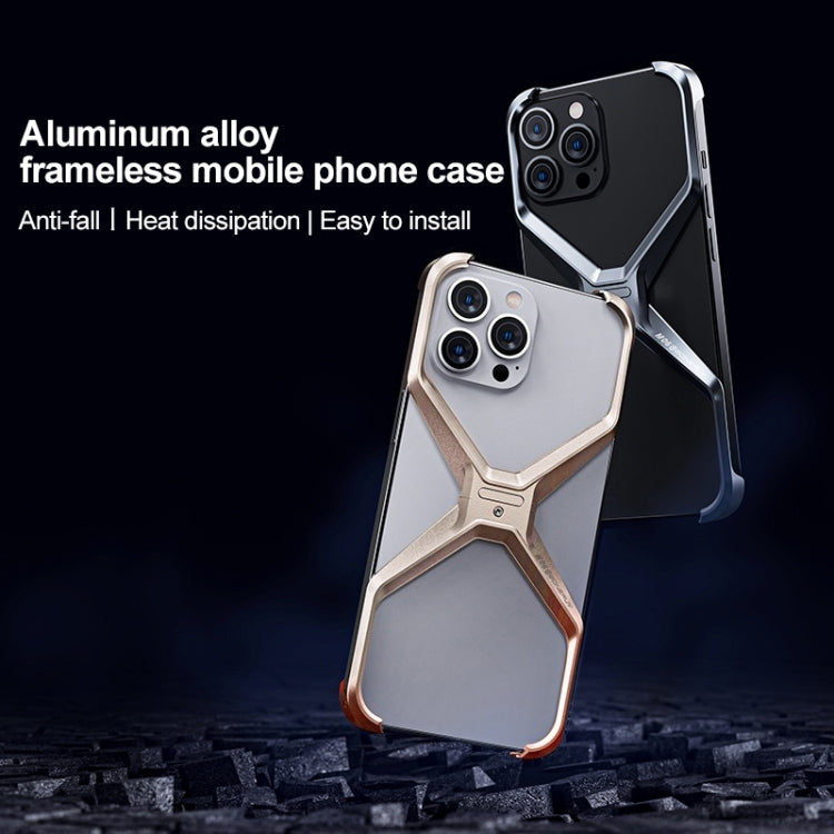 Frameless X-shaped Metal Phone Case
