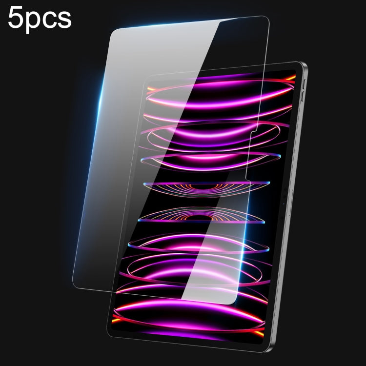 5pcs DUX DUCIS 0.33mm 9H HD Full Screen Tempered Glass Film, For iPad Air 11 2024 / 2025 / 2026, For iPad Pro 13 2025 / 2024, For iPad Pro 11 2025 / 2024, For iPad 2025 / 2022, For iPad mini 6 / mini 2024, For iPad Pro 12.9 2020/2021/2022
