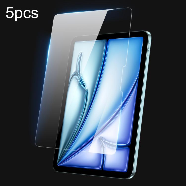 5pcs DUX DUCIS 0.33mm 9H HD Full Screen Tempered Glass Film, For iPad Air 11 2024 / 2025 / 2026, For iPad Pro 13 2025 / 2024, For iPad Pro 11 2025 / 2024, For iPad 2025 / 2022, For iPad mini 6 / mini 2024, For iPad Pro 12.9 2020/2021/2022