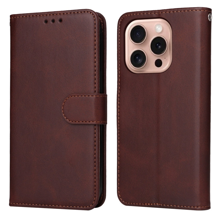 Classic Calf Texture Flip Leather Phone Case, For iPhone 16e, For iPhone 16 Pro Max, For iPhone 16 Pro, For iPhone 16 Plus