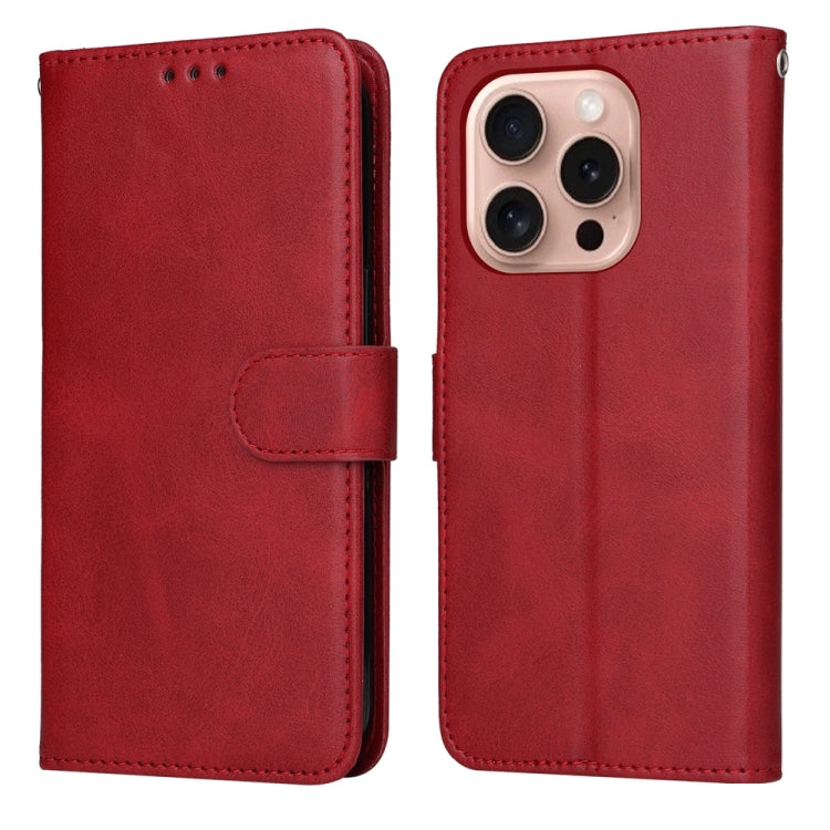 Classic Calf Texture Flip Leather Phone Case, For iPhone 16e, For iPhone 16 Pro Max, For iPhone 16 Pro, For iPhone 16 Plus