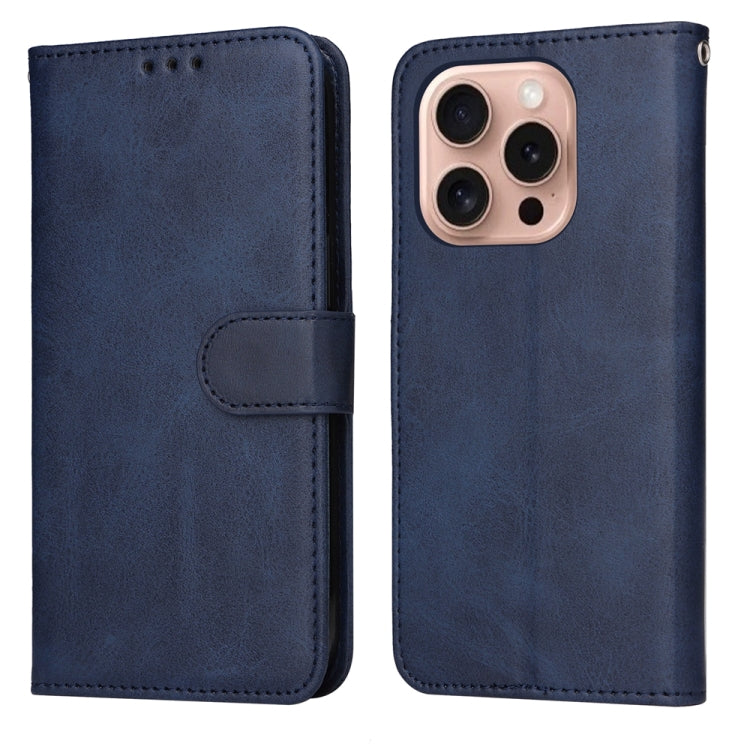 Classic Calf Texture Flip Leather Phone Case, For iPhone 16e, For iPhone 16 Pro Max, For iPhone 16 Pro, For iPhone 16 Plus