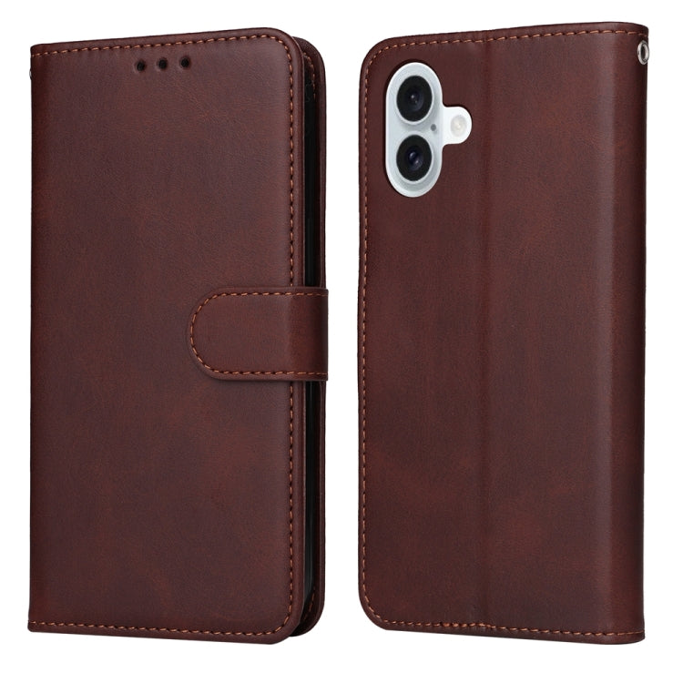 Classic Calf Texture Flip Leather Phone Case, For iPhone 16e, For iPhone 16 Pro Max, For iPhone 16 Pro, For iPhone 16 Plus