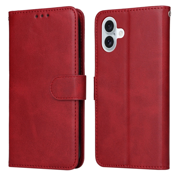 Classic Calf Texture Flip Leather Phone Case, For iPhone 16e, For iPhone 16 Pro Max, For iPhone 16 Pro, For iPhone 16 Plus
