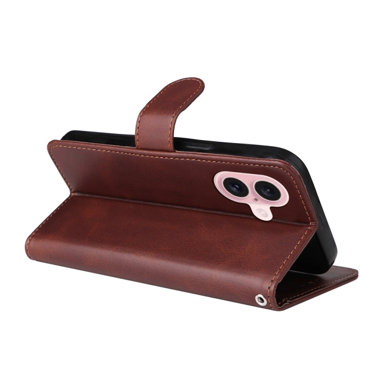 Classic Calf Texture Flip Leather Phone Case, For iPhone 16