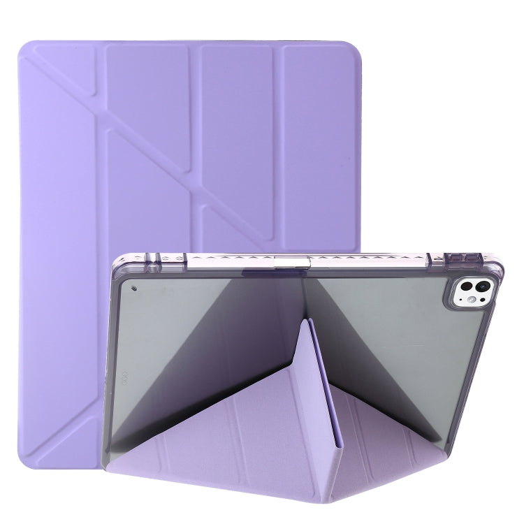 Étui en cuir acrylique transparent déformable pour tablette, pour iPad Pro 11 2024