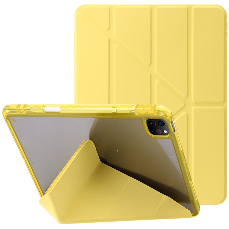 Étui en cuir acrylique transparent déformable pour tablette, pour iPad Pro 11 2024