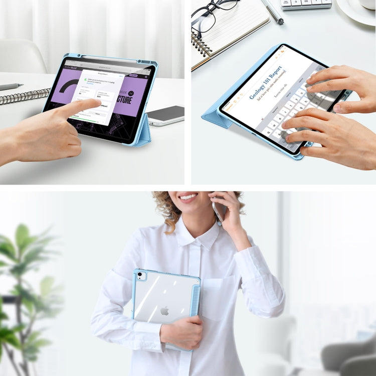 Étui en cuir antidérapant DUX DUCIS TOBY Series avec fonction veille/réveil, pour iPad Air 13 (2024/2025), iPad Pro 13 (2024) et iPad Pro 11 (2024).