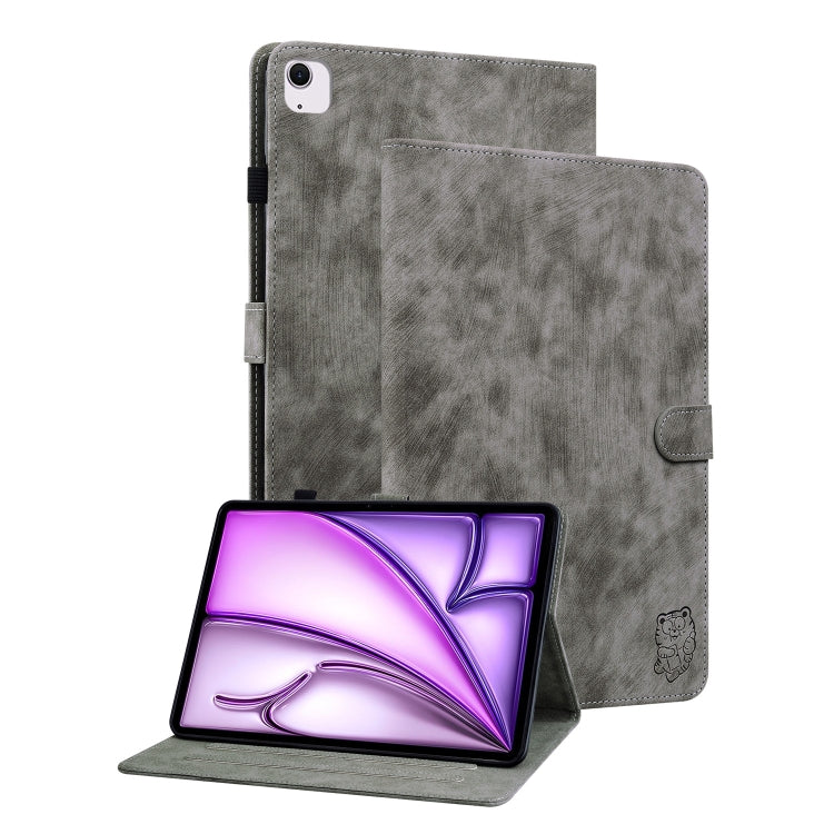 Embossed Tiger Pattern Leather Tablet Case, For iPad Air 13 2026 / 2025 / 2024, For iPad Air 11 2026 / 2025 / 2024, For iPad Pro 11 2025 / 2024