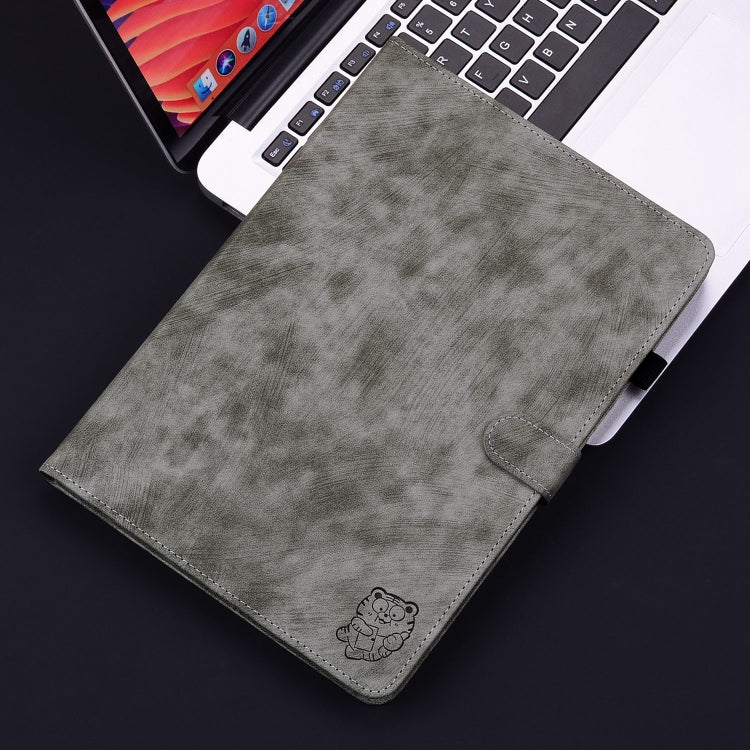 Embossed Tiger Pattern Leather Tablet Case, For iPad Air 13 2026 / 2025 / 2024, For iPad Air 11 2026 / 2025 / 2024, For iPad Pro 11 2025 / 2024