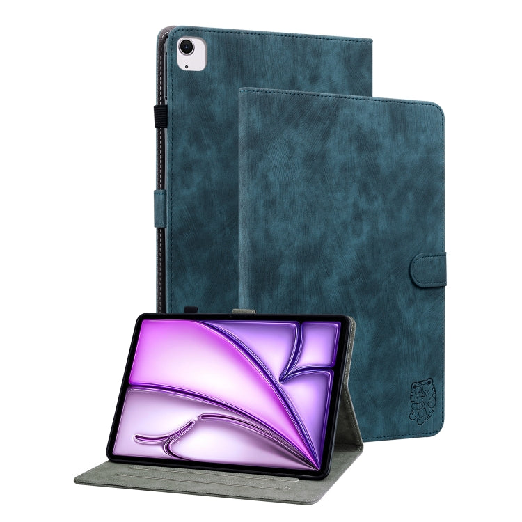 Embossed Tiger Pattern Leather Tablet Case, For iPad Air 13 2026 / 2025 / 2024, For iPad Air 11 2026 / 2025 / 2024, For iPad Pro 11 2025 / 2024