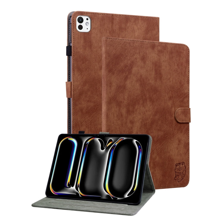 Embossed Tiger Pattern Leather Tablet Case, For iPad Air 13 2026 / 2025 / 2024, For iPad Air 11 2026 / 2025 / 2024, For iPad Pro 11 2025 / 2024