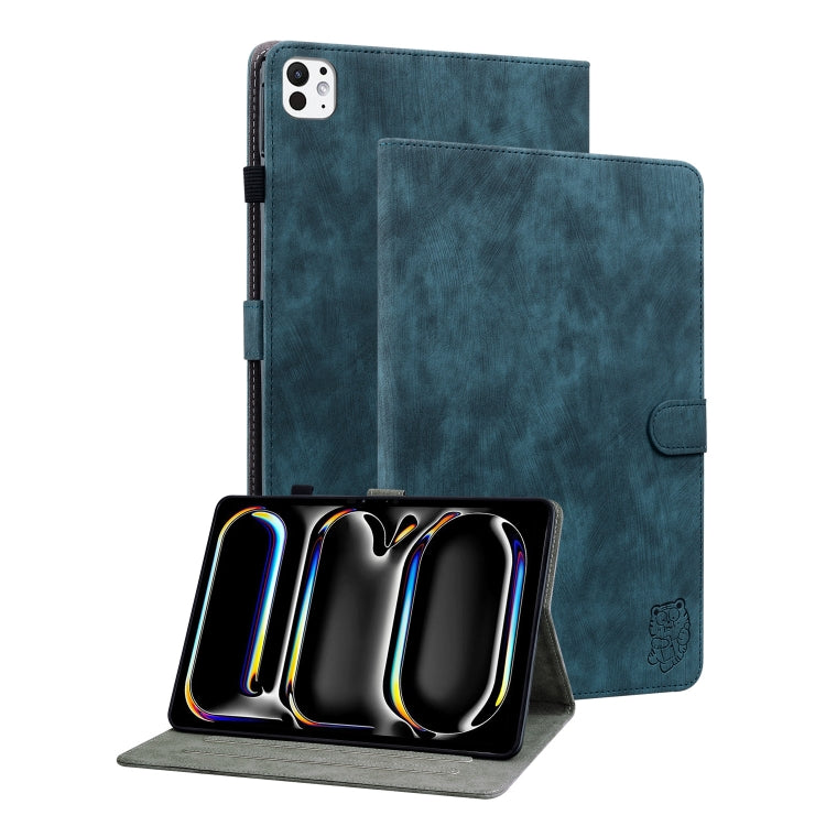 Embossed Tiger Pattern Leather Tablet Case, For iPad Air 13 2026 / 2025 / 2024, For iPad Air 11 2026 / 2025 / 2024, For iPad Pro 11 2025 / 2024