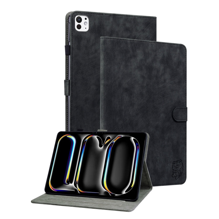 Embossed Tiger Pattern Leather Tablet Case, For iPad Air 13 2026 / 2025 / 2024, For iPad Air 11 2026 / 2025 / 2024, For iPad Pro 11 2025 / 2024