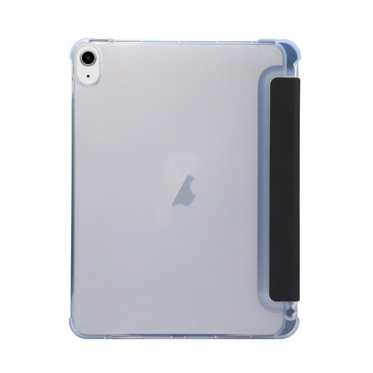 Étui en cuir à texture peau pressée électrique pliable en 3 parties pour iPad Air 11 (2025/2024) et iPad Pro 11 (2024).