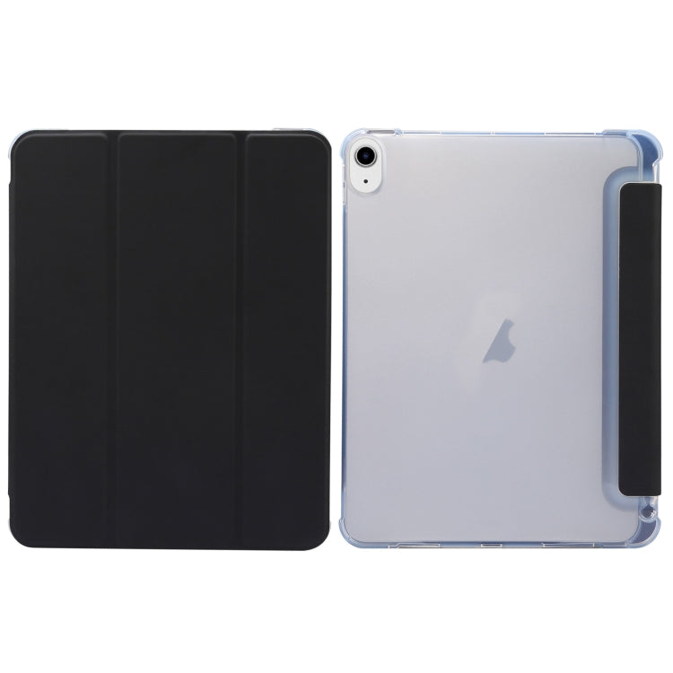 Étui en cuir à texture peau pressée électrique pliable en 3 parties pour iPad Air 11 (2025/2024) et iPad Pro 11 (2024).