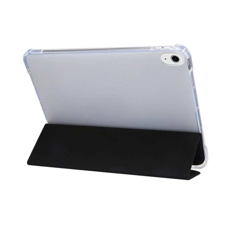 Étui en cuir à texture peau pressée électrique pliable en 3 parties pour iPad Air 11 (2025/2024) et iPad Pro 11 (2024).