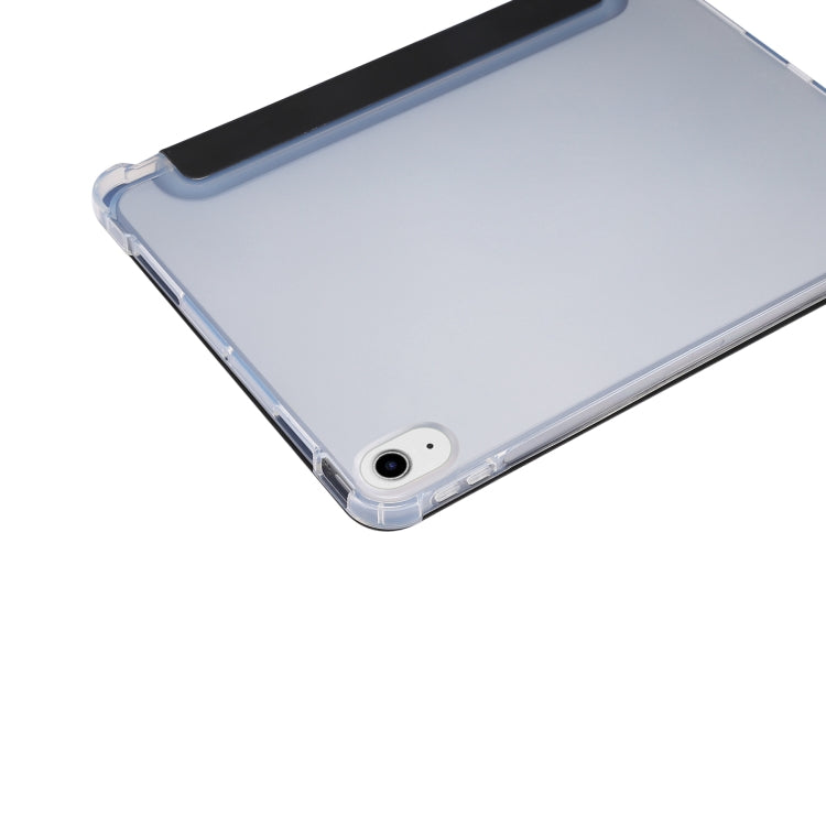 Étui en cuir à texture peau pressée électrique pliable en 3 parties pour iPad Air 11 (2025/2024) et iPad Pro 11 (2024).