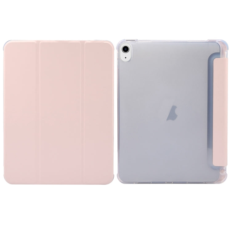 Étui en cuir à texture peau pressée électrique pliable en 3 parties pour iPad Air 11 (2025/2024) et iPad Pro 11 (2024).