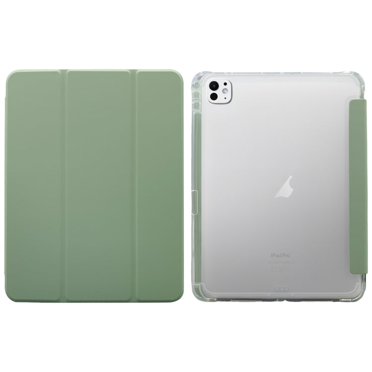 Étui en cuir à texture peau pressée électrique pliable en 3 parties pour iPad Air 11 (2025/2024) et iPad Pro 11 (2024).