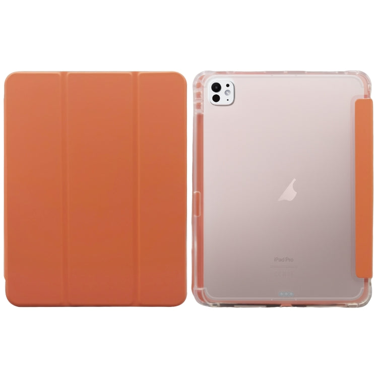 Étui en cuir à texture peau pressée électrique pliable en 3 parties pour iPad Air 11 (2025/2024) et iPad Pro 11 (2024).
