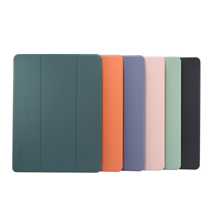Étui en cuir à texture peau pressée électrique pliable en 3 parties pour iPad Air 11 (2025/2024) et iPad Pro 11 (2024).