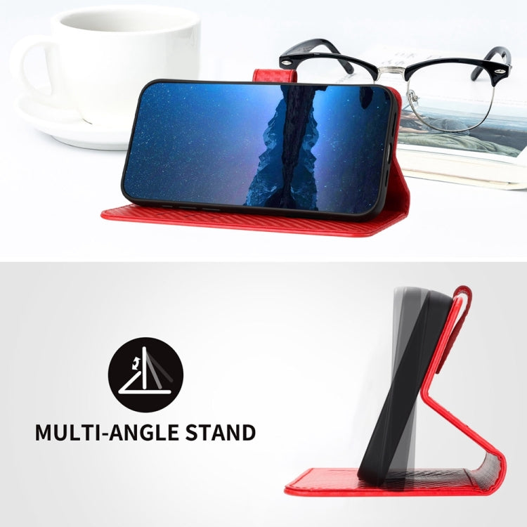 YX0070 Carbon Fiber Buckle Leather Phone Case with Lanyard, For iPhone XS Max, For iPhone 8 Plus / 7 Plus