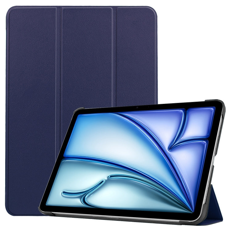 Étui en cuir intelligent Custer Pure Color à 3 volets pour tablette, pour iPad Air 13 (2024/2025) et iPad Pro 13 (2024).