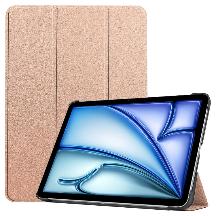 Étui en cuir intelligent Custer Pure Color à 3 volets pour tablette, pour iPad Air 13 (2024/2025) et iPad Pro 13 (2024).