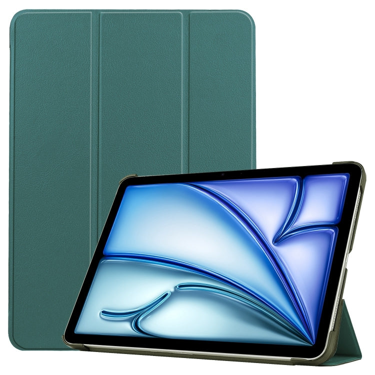 Étui en cuir intelligent Custer Pure Color à 3 volets pour tablette, pour iPad Air 13 (2024/2025) et iPad Pro 13 (2024).