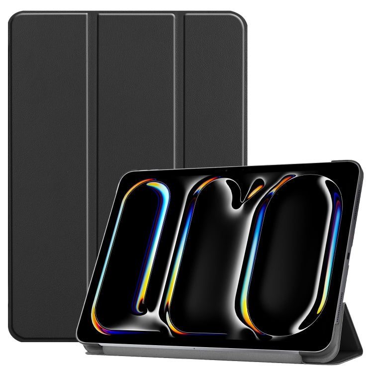 Étui en cuir intelligent Custer Pure Color à 3 volets pour tablette, pour iPad Air 13 (2024/2025) et iPad Pro 13 (2024).