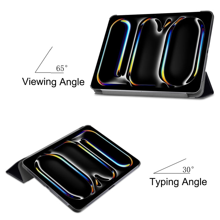 Custer Painted 3-Fold Holder Smart Leather Tablet Case, For iPad Pro 13  2025 / 2024, For iPad Air 13 2025 / 2024