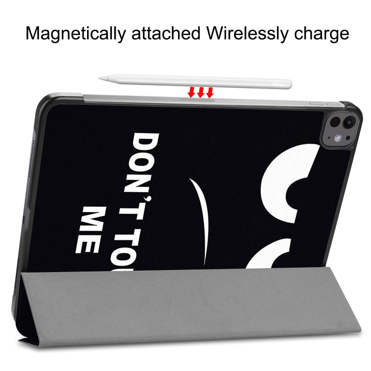 Custer Painted 3-Fold Holder Smart Leather Tablet Case, For iPad Pro 13  2025 / 2024, For iPad Air 13 2025 / 2024