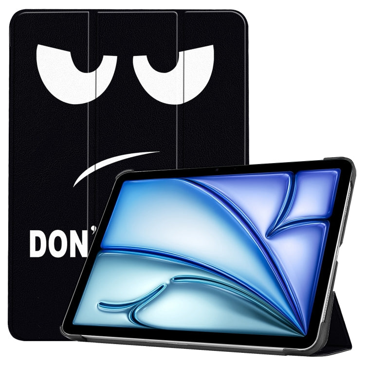 Custer Painted 3-Fold Holder Smart Leather Tablet Case, For iPad Air 13 2026 / 2025 / 2024, For iPad Pro 13  2025 / 2024
