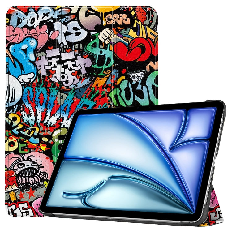 Étui en cuir intelligent à 3 volets peint Custer pour tablette, pour iPad Air 13 (2025/2024) et iPad Pro 13 (2024).