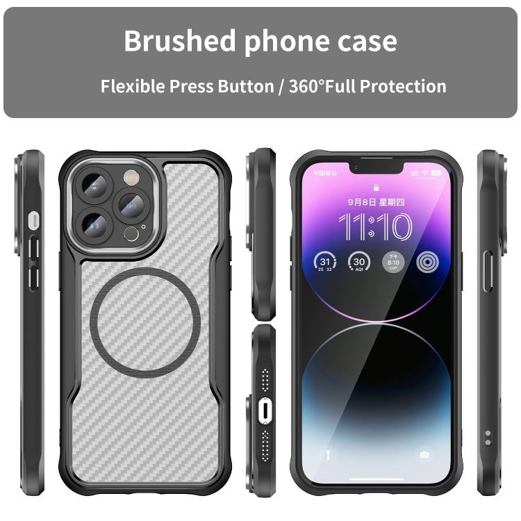Carbon Fiber Texture MagSafe Translucent Phone Case, For iPhone 15, For iPhone 14 / 13, For iPhone 14 Pro, For iPhone 14 Pro Max, For iPhone 13 Pro Max, For iPhone 13 Pro