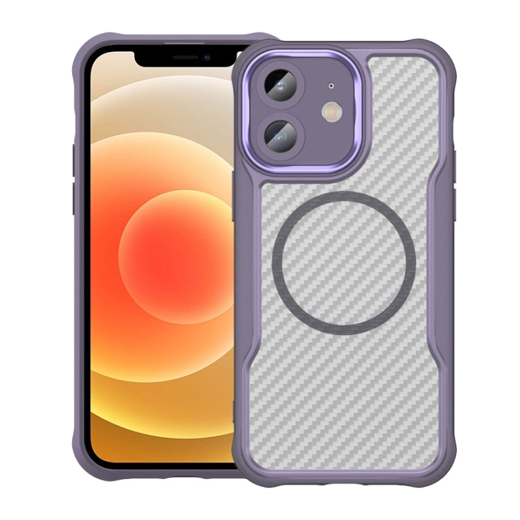 Carbon Fiber Texture MagSafe Translucent Phone Case, For iPhone 12, For iPhone 12 Pro Max, For iPhone 12 Pro, For iPhone 11 Pro Max, For iPhone 11, For iPhone 11 Pro