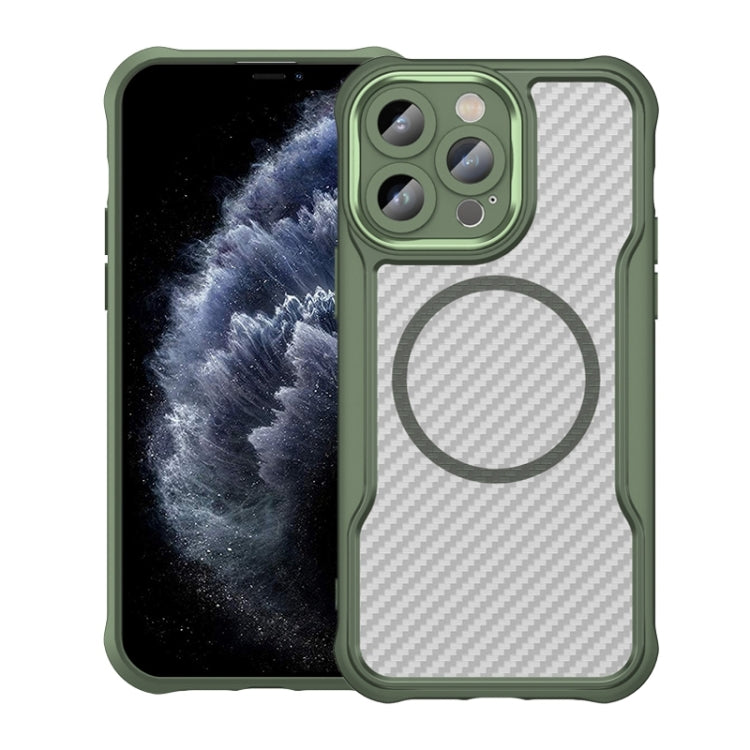 Carbon Fiber Texture MagSafe Translucent Phone Case, For iPhone 12, For iPhone 12 Pro Max, For iPhone 12 Pro, For iPhone 11 Pro Max, For iPhone 11, For iPhone 11 Pro