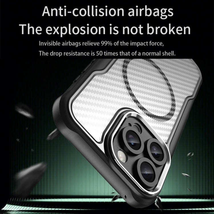 Carbon Fiber Texture MagSafe Translucent Phone Case, For iPhone 16 Pro, For iPhone 16 Plus, For iPhone 16, For iPhone 15 Pro Max, For iPhone 15 Pro, For iPhone 15 Plus / 14 Plus