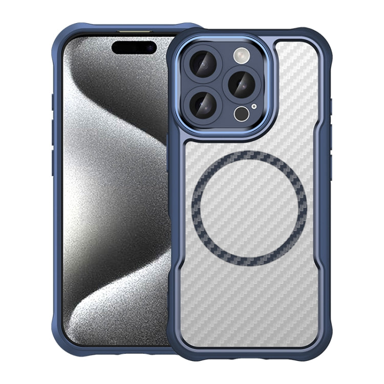 Carbon Fiber Texture MagSafe Translucent Phone Case, For iPhone 16 Pro, For iPhone 16 Plus, For iPhone 16, For iPhone 15 Pro Max, For iPhone 15 Pro, For iPhone 15 Plus / 14 Plus