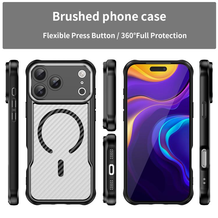 Carbon Fiber Texture MagSafe Translucent Phone Case, For iPhone 17 Pro Max, For iPhone 17 Pro, For iPhone 17, For  iPhone 17 Air, For iPhone 16e, For iPhone 16 Pro Max