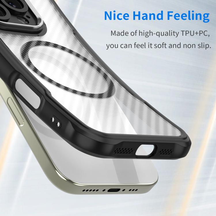 Carbon Fiber Texture MagSafe Translucent Phone Case, For iPhone 17 Pro Max, For iPhone 17 Pro, For iPhone 17, For  iPhone 17 Air, For iPhone 16e, For iPhone 16 Pro Max
