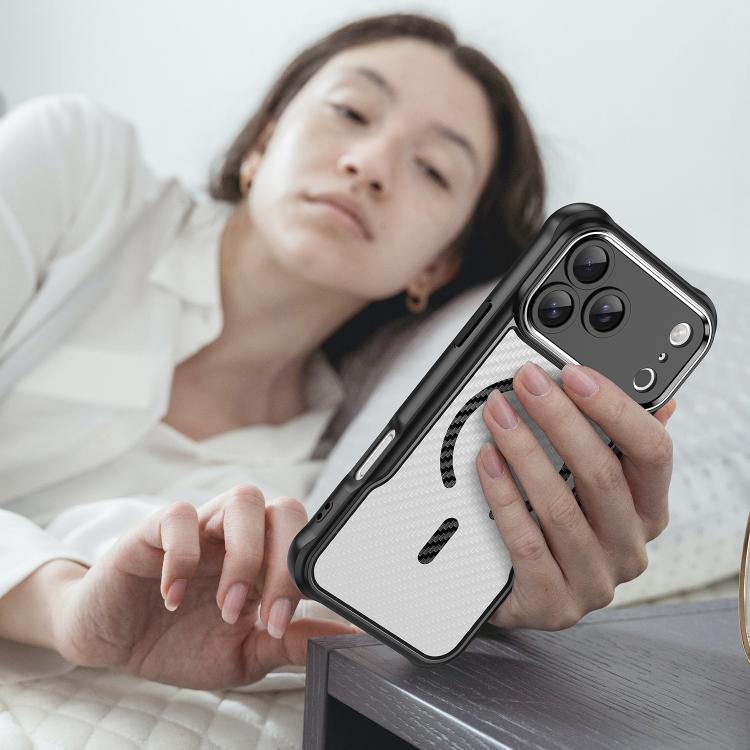 Carbon Fiber Texture MagSafe Translucent Phone Case, For iPhone 17 Pro Max, For iPhone 17 Pro, For iPhone 17, For  iPhone 17 Air, For iPhone 16e, For iPhone 16 Pro Max
