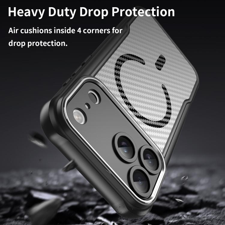 Carbon Fiber Texture MagSafe Translucent Phone Case, For iPhone 17 Pro Max, For iPhone 17 Pro, For iPhone 17, For  iPhone 17 Air, For iPhone 16e, For iPhone 16 Pro Max