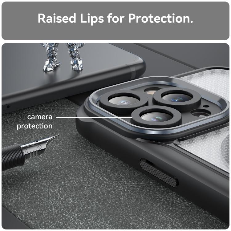 Carbon Fiber Texture MagSafe Translucent Phone Case, For iPhone 12, For iPhone 12 Pro Max, For iPhone 12 Pro, For iPhone 11 Pro Max, For iPhone 11, For iPhone 11 Pro
