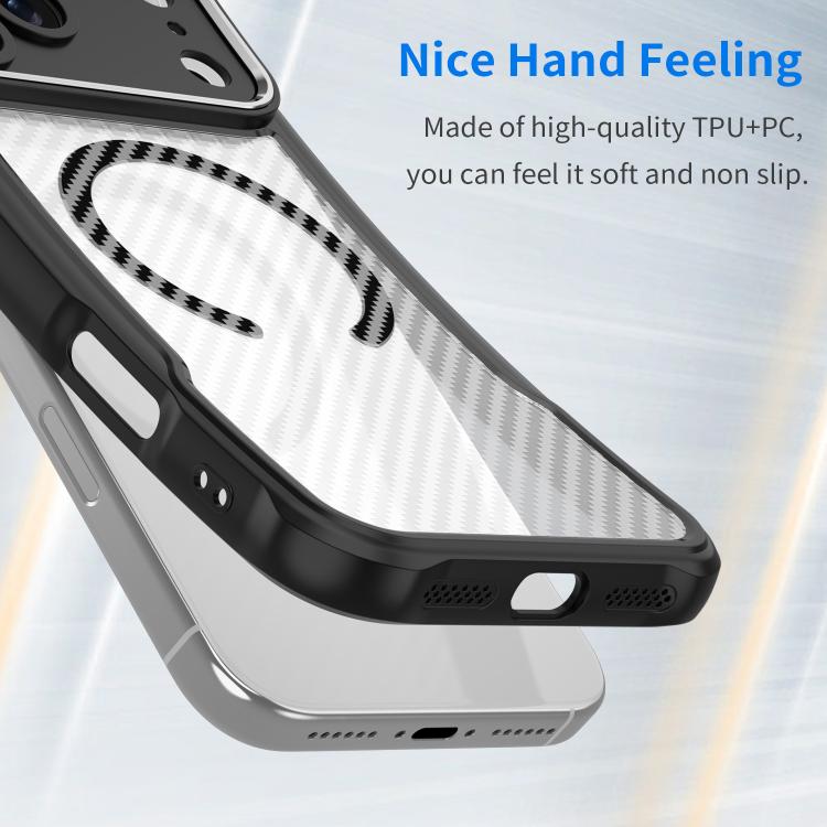 Carbon Fiber Texture MagSafe Translucent Phone Case, For iPhone 17 Pro Max, For iPhone 17 Pro, For iPhone 17, For  iPhone 17 Air, For iPhone 16e, For iPhone 16 Pro Max