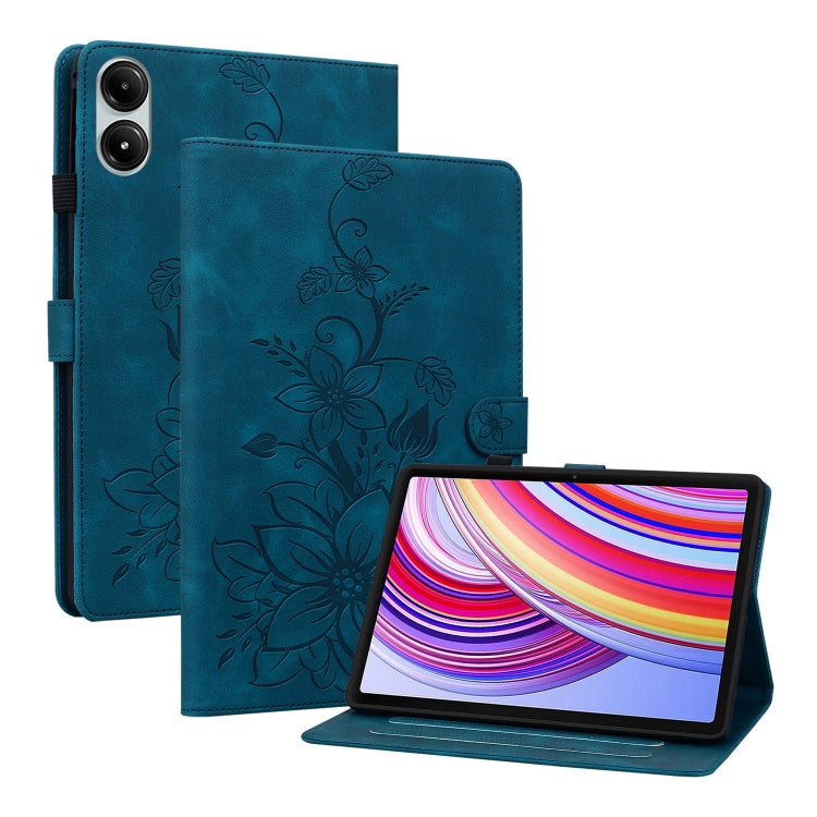 Lily Embossed Leather Tablet Case, For Xiaomi Pad 7 / Pad 7 Pro, For Xiaomi Redmi Pad SE 8.7, For Xiaomi Redmi Pad Pro 12.1
