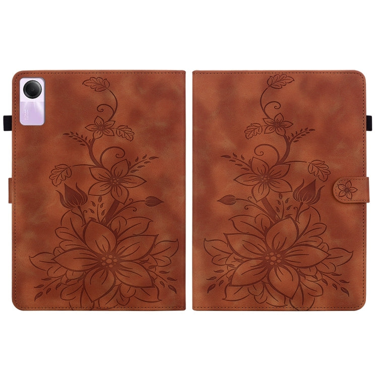 Lily Embossed Leather Tablet Case, For Xiaomi Redmi Pad SE, For Xiaomi Pad 6 11.0 2023, For Xiaomi Redmi Pad 10.61