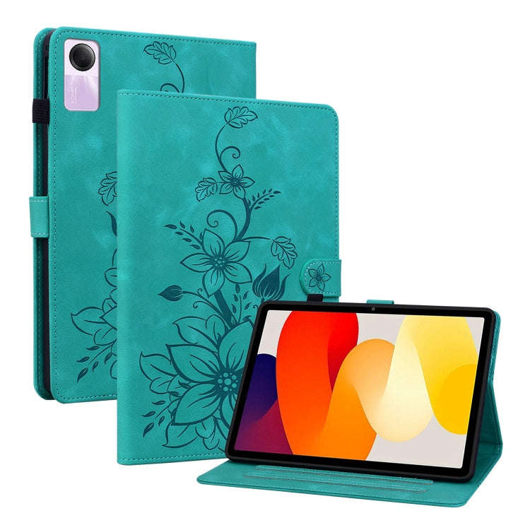 Lily Embossed Leather Tablet Case, For Xiaomi Redmi Pad SE, For Xiaomi Pad 6 11.0 2023, For Xiaomi Redmi Pad 10.61