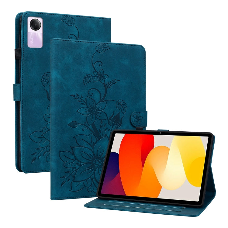 Lily Embossed Leather Tablet Case, For Xiaomi Redmi Pad SE, For Xiaomi Pad 6 11.0 2023, For Xiaomi Redmi Pad 10.61